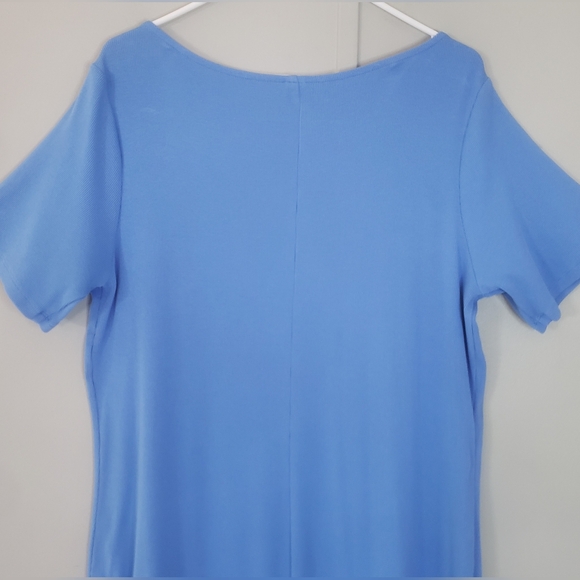 Old Navy Cloisonne Blue Fitted Rib-Knit Scoop-Neck Midi Dress - Picture 7 of 11